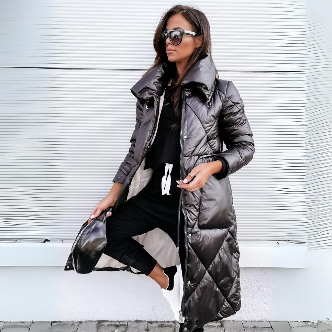 LONG COTTON QUILTED COAT NICOLE