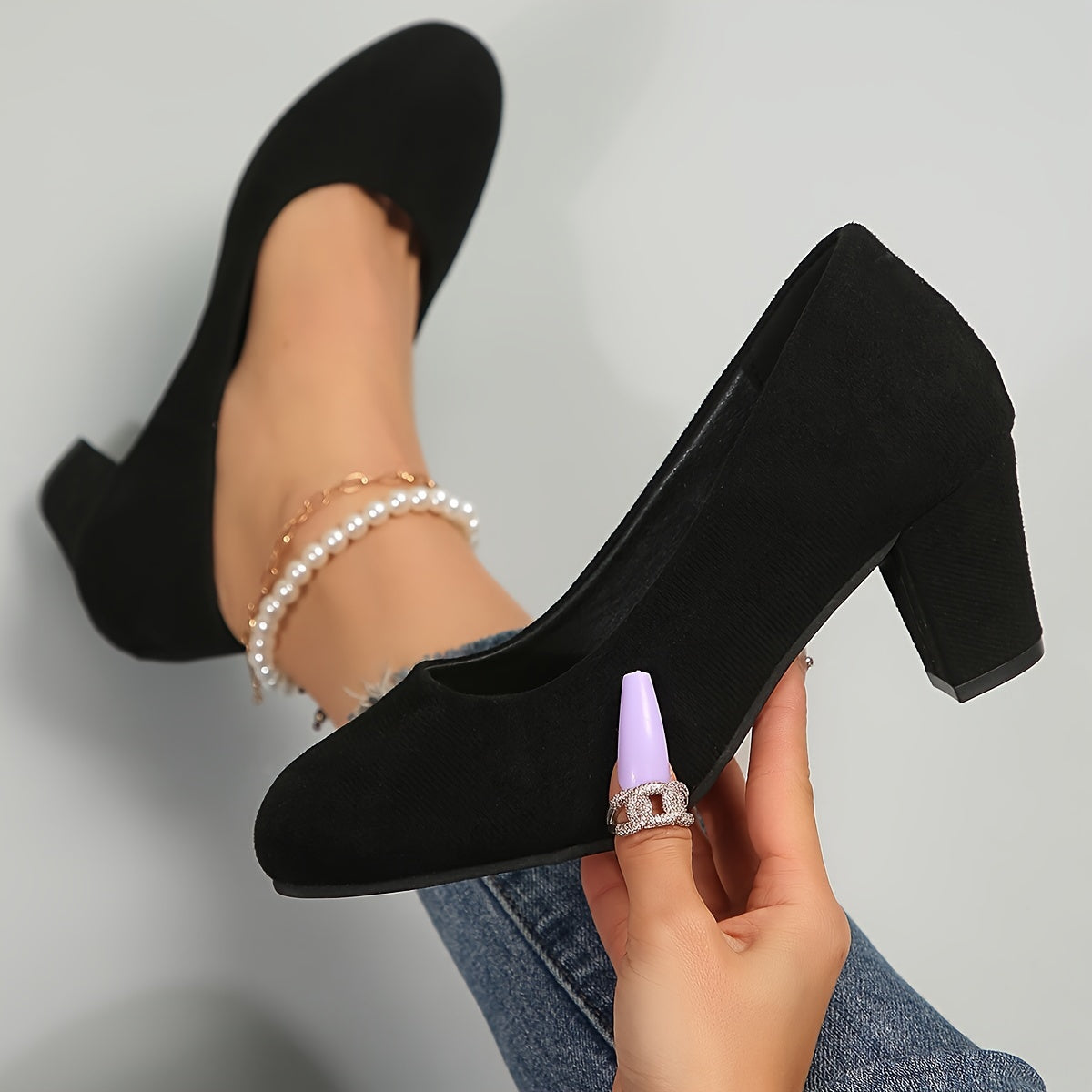 Laure™ – Wide Toe Pumps with Stable Heel for Pain-Free Comfort