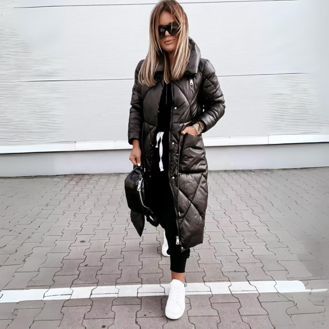 LONG COTTON QUILTED COAT NICOLE