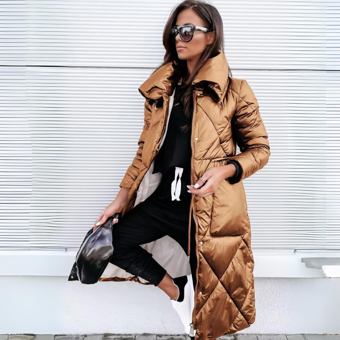 LONG COTTON QUILTED COAT NICOLE