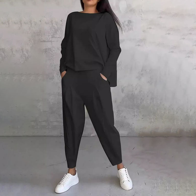 Harper and Miles™ Two-Piece Set Crew Neck Long Sleeve