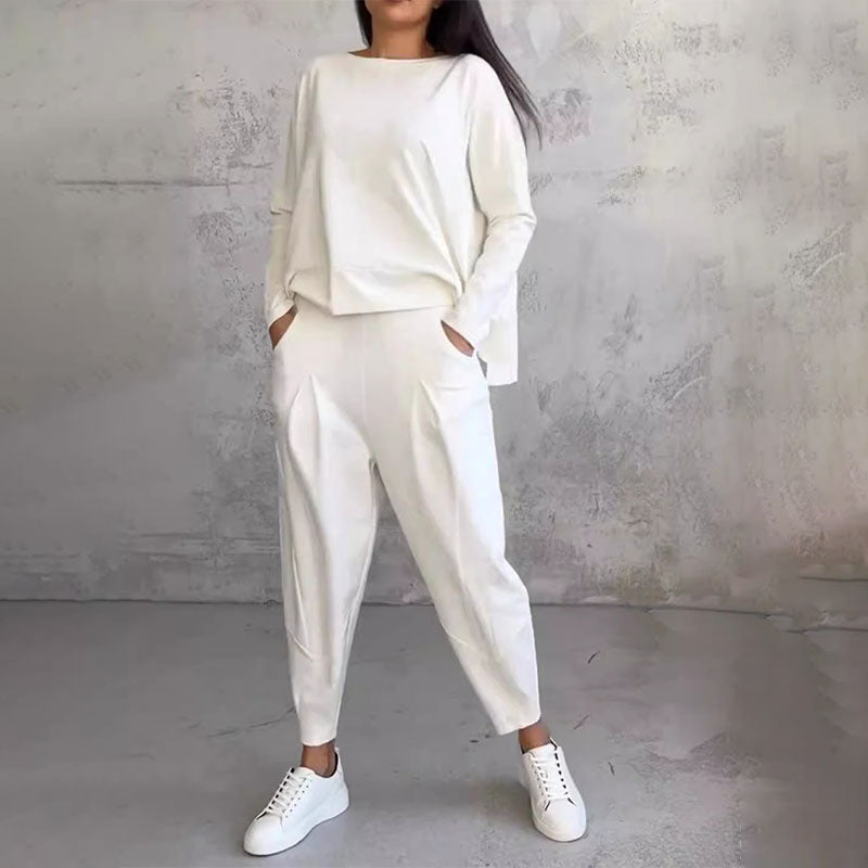 Harper and Miles™ Two-Piece Set Crew Neck Long Sleeve