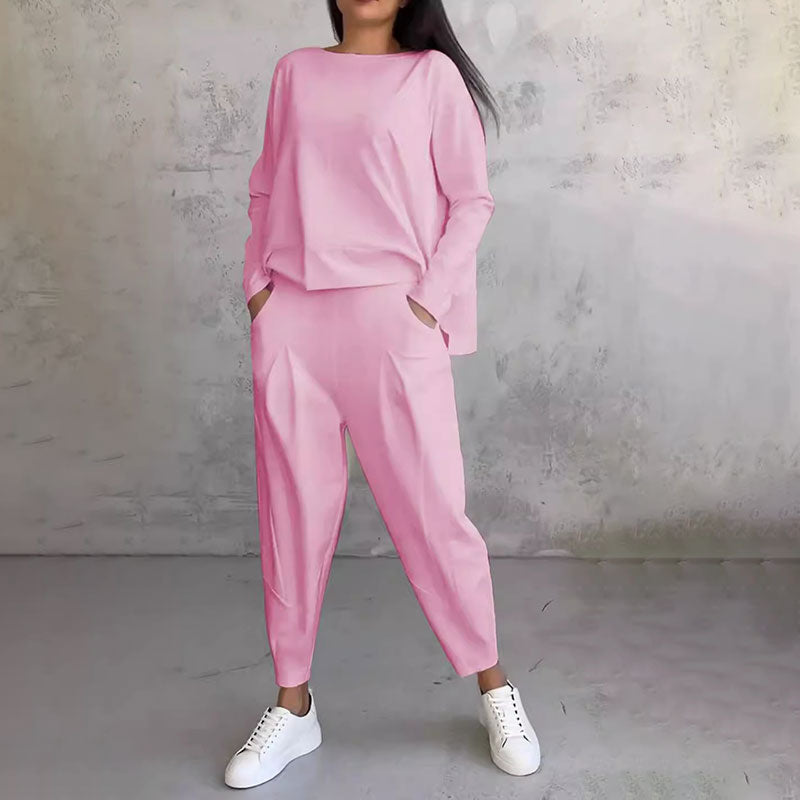 Harper and Miles™ Two-Piece Set Crew Neck Long Sleeve