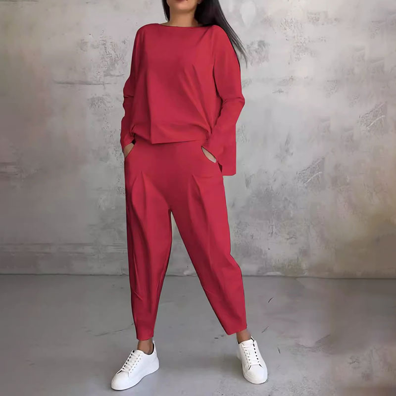 Harper and Miles™ Two-Piece Set Crew Neck Long Sleeve