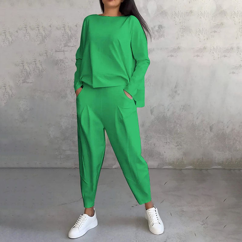 Harper and Miles™ Two-Piece Set Crew Neck Long Sleeve