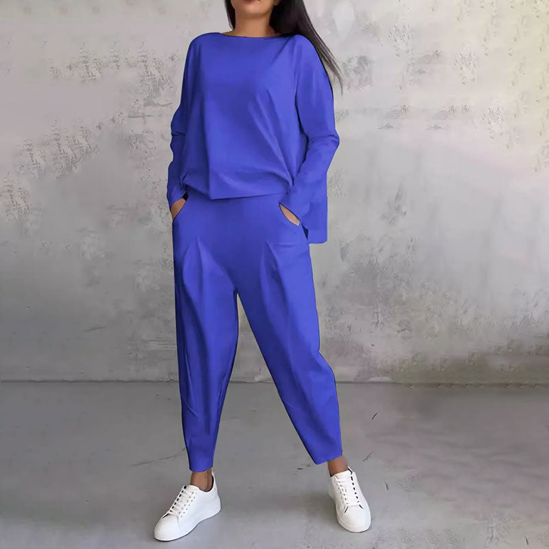 Harper and Miles™ Two-Piece Set Crew Neck Long Sleeve