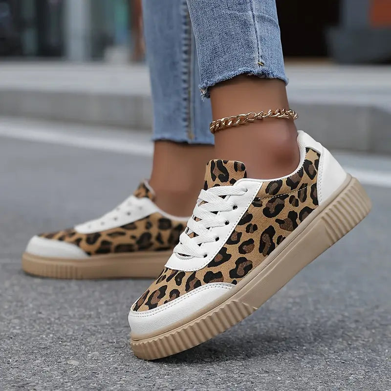 Aubrey™ - Breathable Leopard Print Sneakers