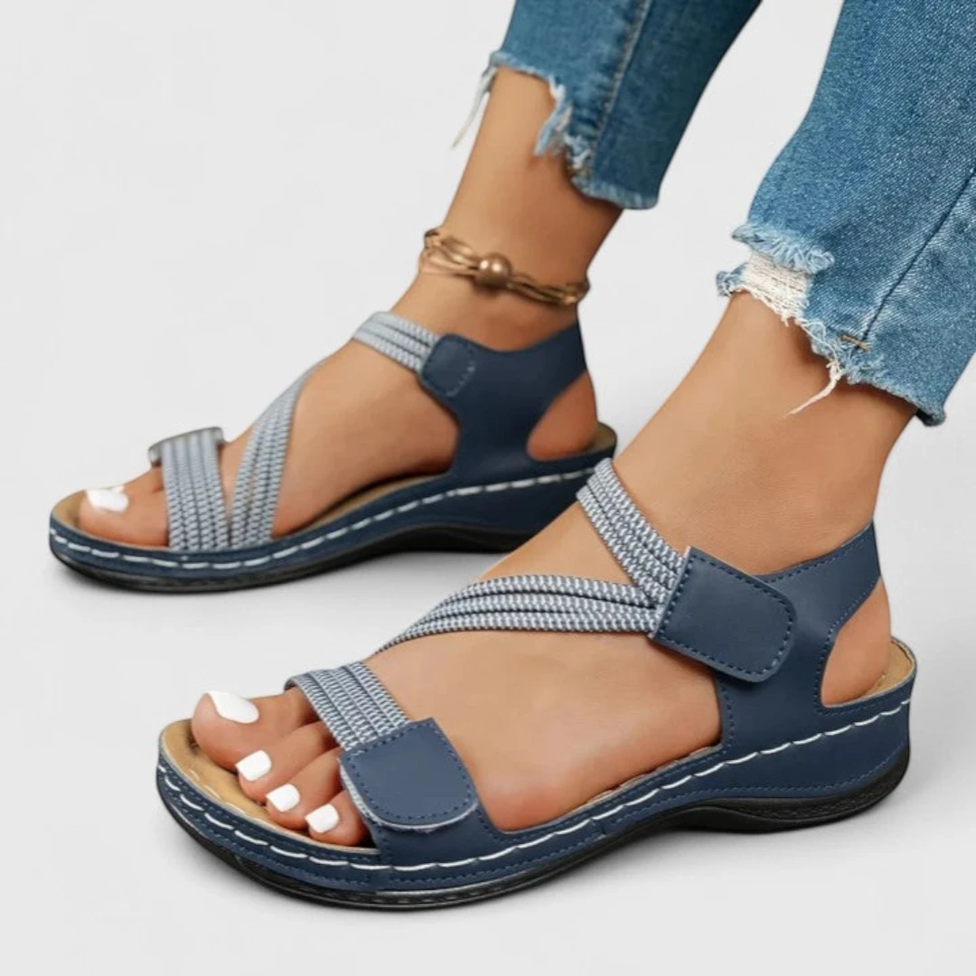 Women's Strappy Platform Sandals with Arch Support and Non Slip