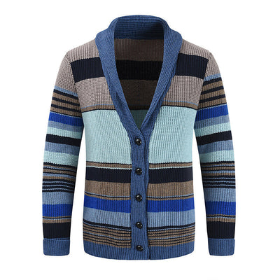 Samuel™ - Color Block Lapel Sweater Jacket