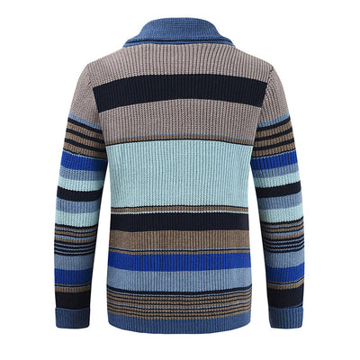 Samuel™ - Color Block Lapel Sweater Jacket