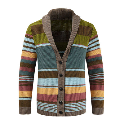 Samuel™ - Color Block Lapel Sweater Jacket