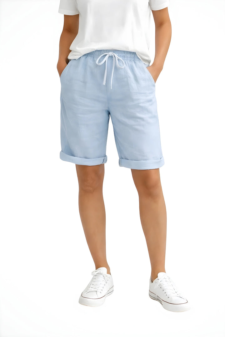 Women's Long Bermuda Shorts with Drawstring