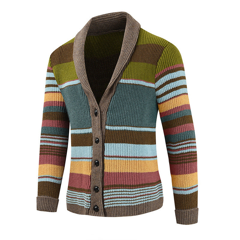 Samuel™ - Color Block Lapel Sweater Jacket