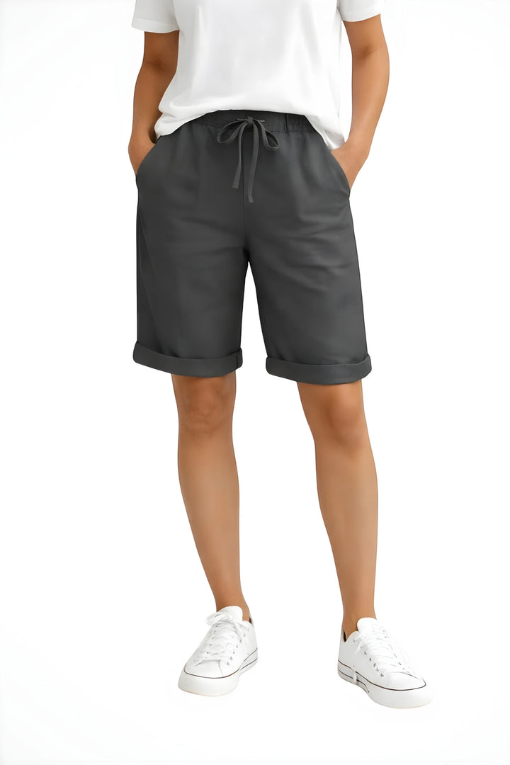 Women's Long Bermuda Shorts with Drawstring