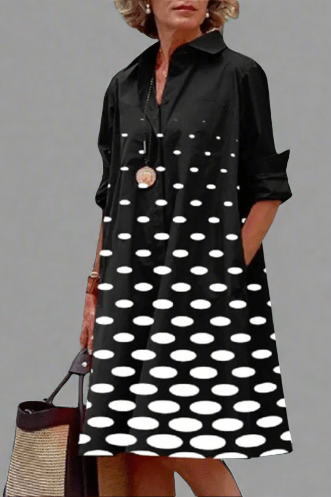 YVONNE | Luxury Midi Dress with Elegant Pattern