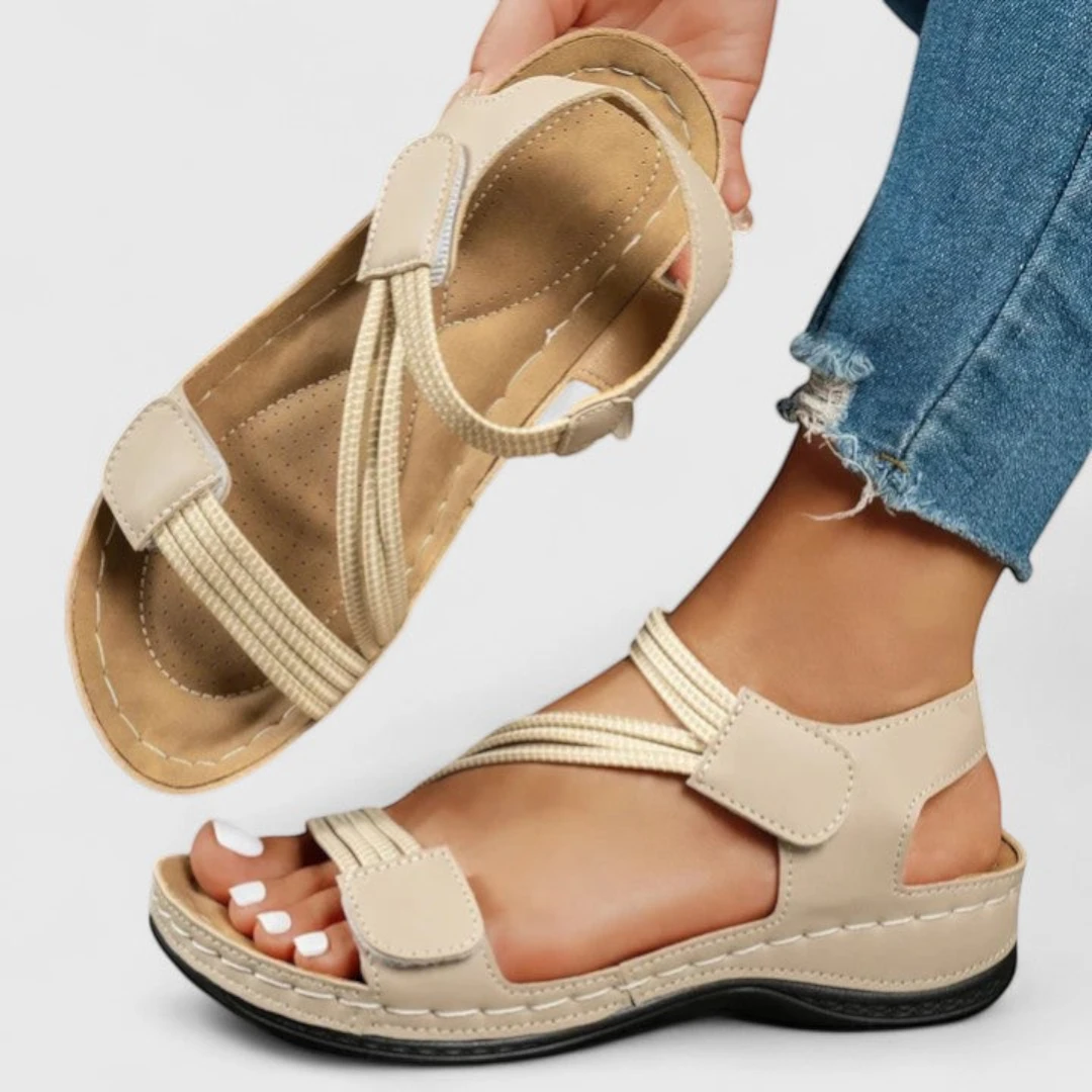 Women's Strappy Platform Sandals with Arch Support and Non Slip