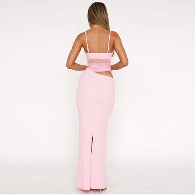 Abigail™ - Sheer Panel Maxi Dress