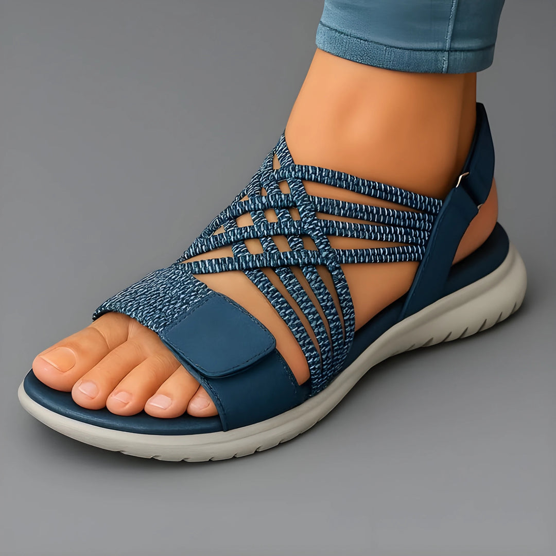 Women's Athletic Strappy Sandals with Non Slip and Cushioned