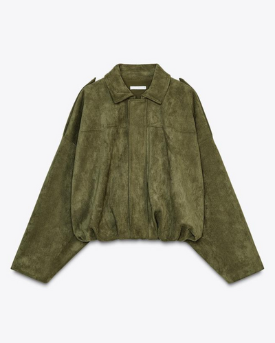 Ella™ - Suede Bomber Jacket