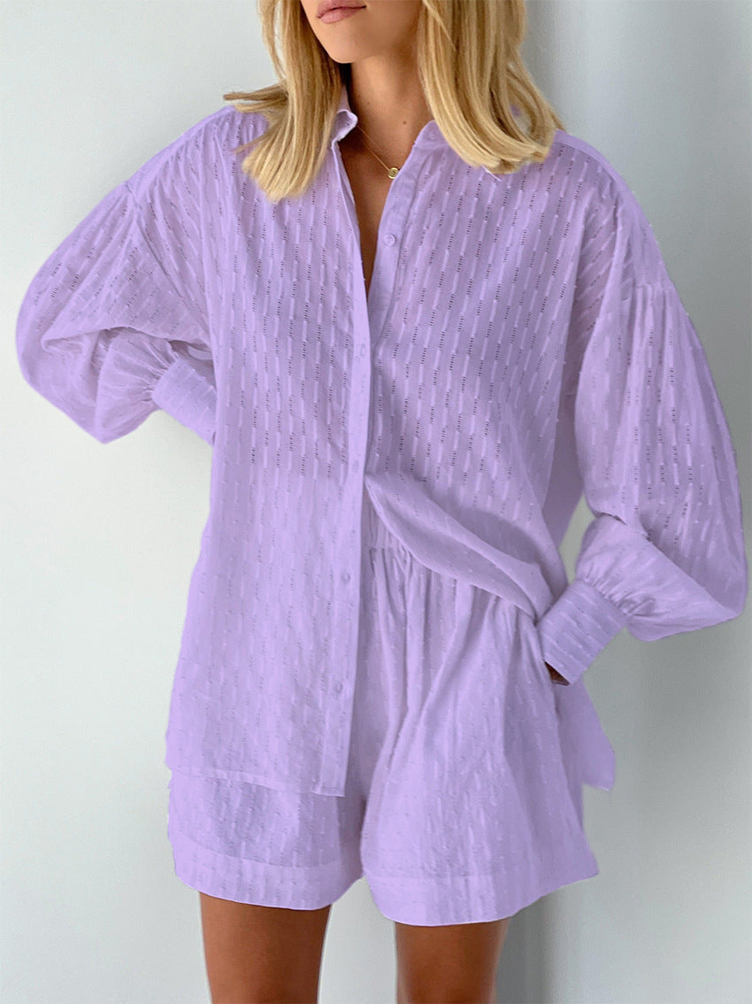 Charlotte™ - Effortlessly Chic Breezy Shirt and Shorts Ensemble