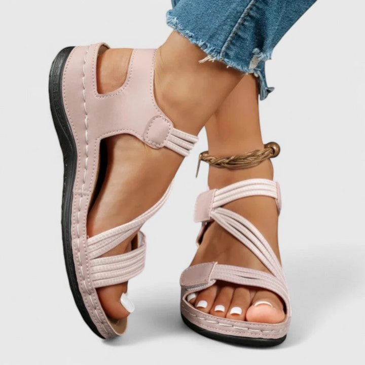 Women's Strappy Platform Sandals with Arch Support and Non Slip