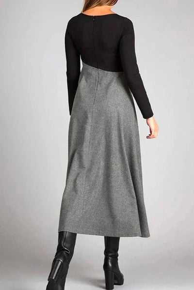 Olivia™ - Elegant Two-Tone Dress
