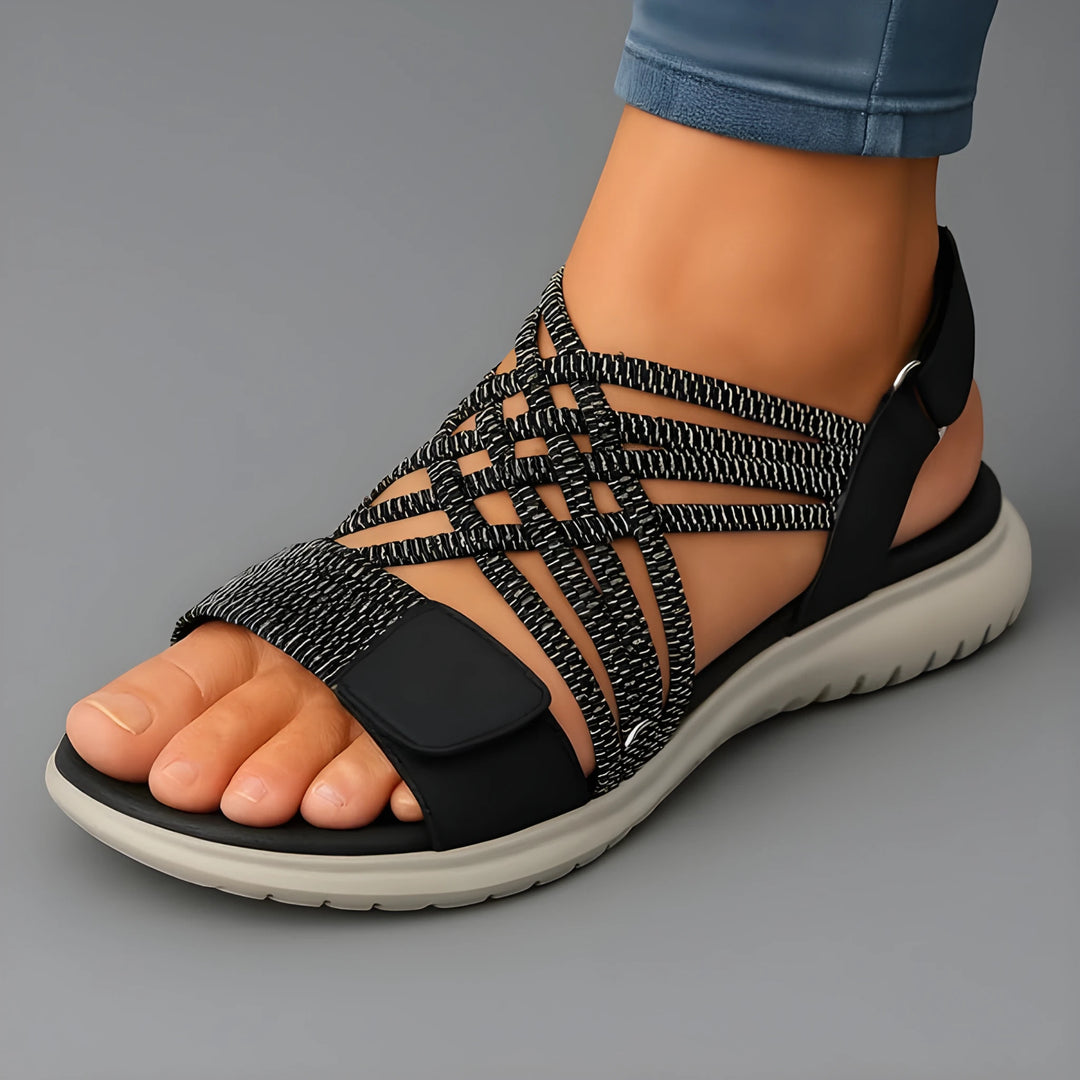 Women's Athletic Strappy Sandals with Non Slip and Cushioned