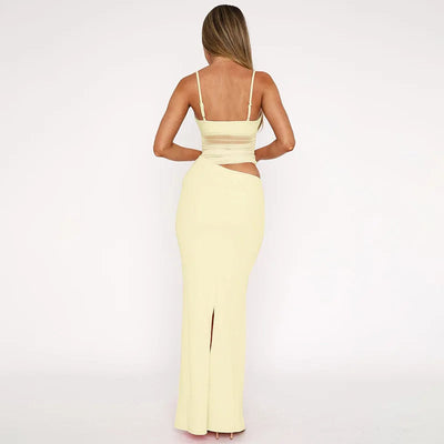 Abigail™ - Sheer Panel Maxi Dress