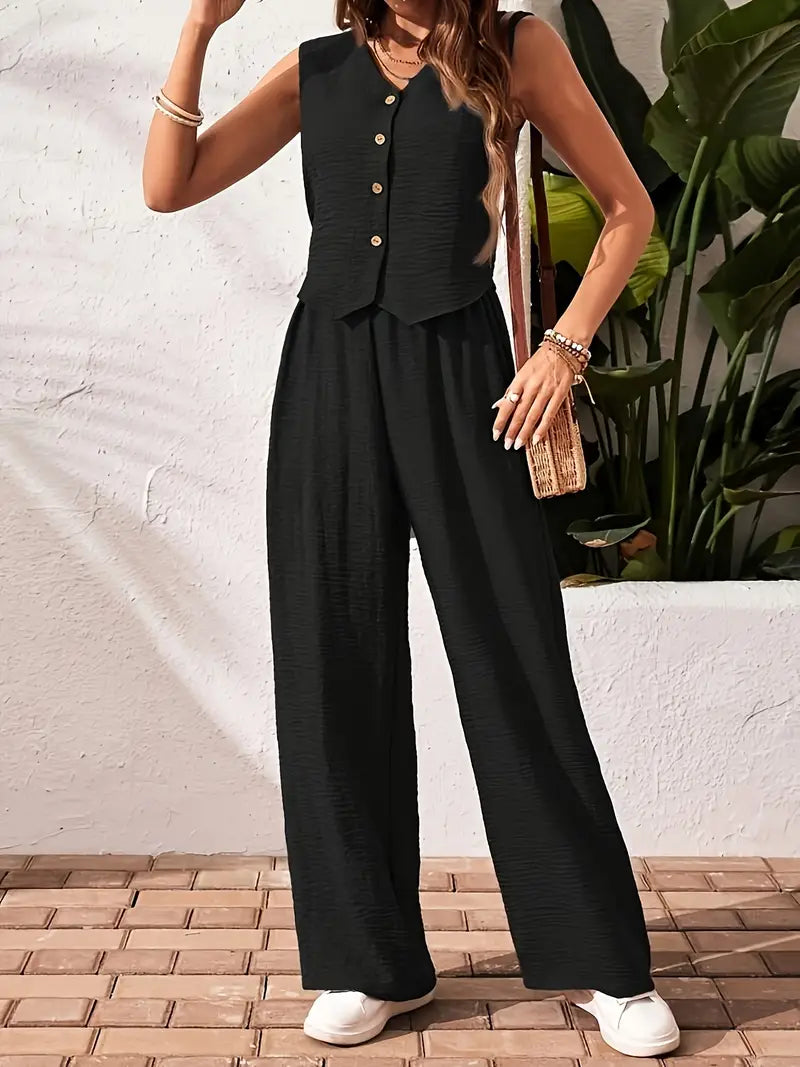 Layla™ - Elegant Sleeveless Two-Piece Set