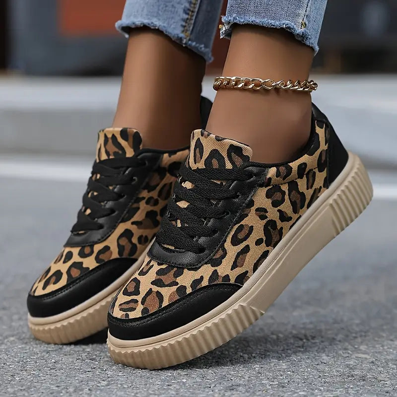 Aubrey™ - Breathable Leopard Print Sneakers