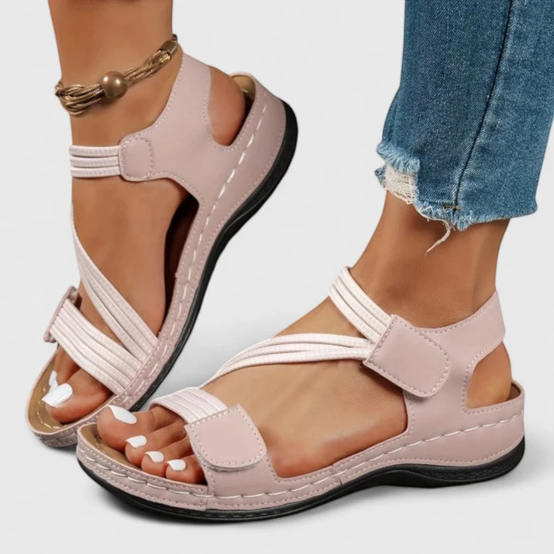 Women's Strappy Platform Sandals with Arch Support and Non Slip