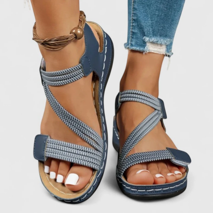 Women's Strappy Platform Sandals with Arch Support and Non Slip