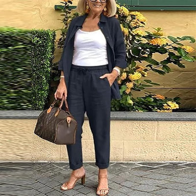 Scarlett™ - Comfortable Long Sleeve Blouse And Pants Set