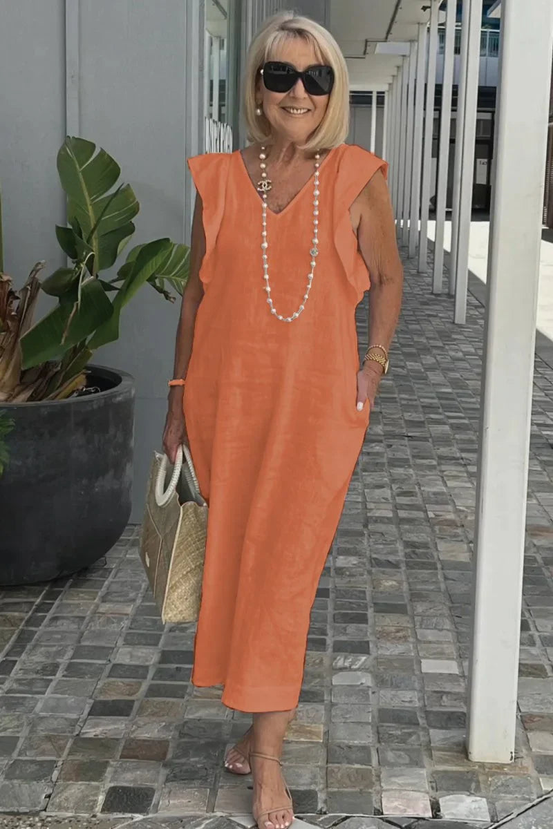Sophia™ - Stylish Butterfly Sleeve Dress
