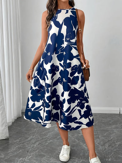 Aria™ - Elegant Floral Dress with Pockets
