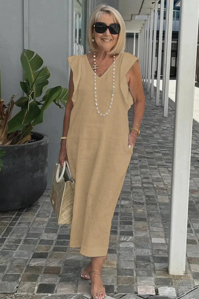 Sophia™ - Stylish Butterfly Sleeve Dress