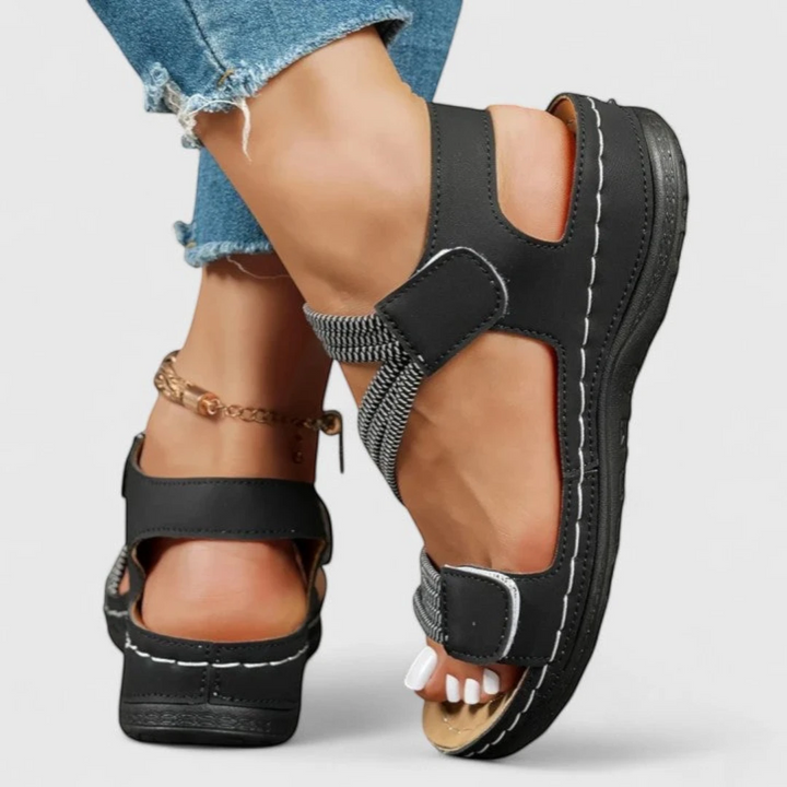 Women's Strappy Platform Sandals with Arch Support and Non Slip