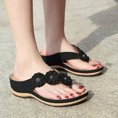 Aria™ - Orthopedic Flowers Clip Toe Sandals