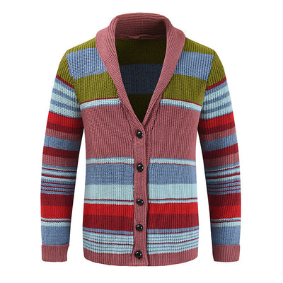 Samuel™ - Color Block Lapel Sweater Jacket