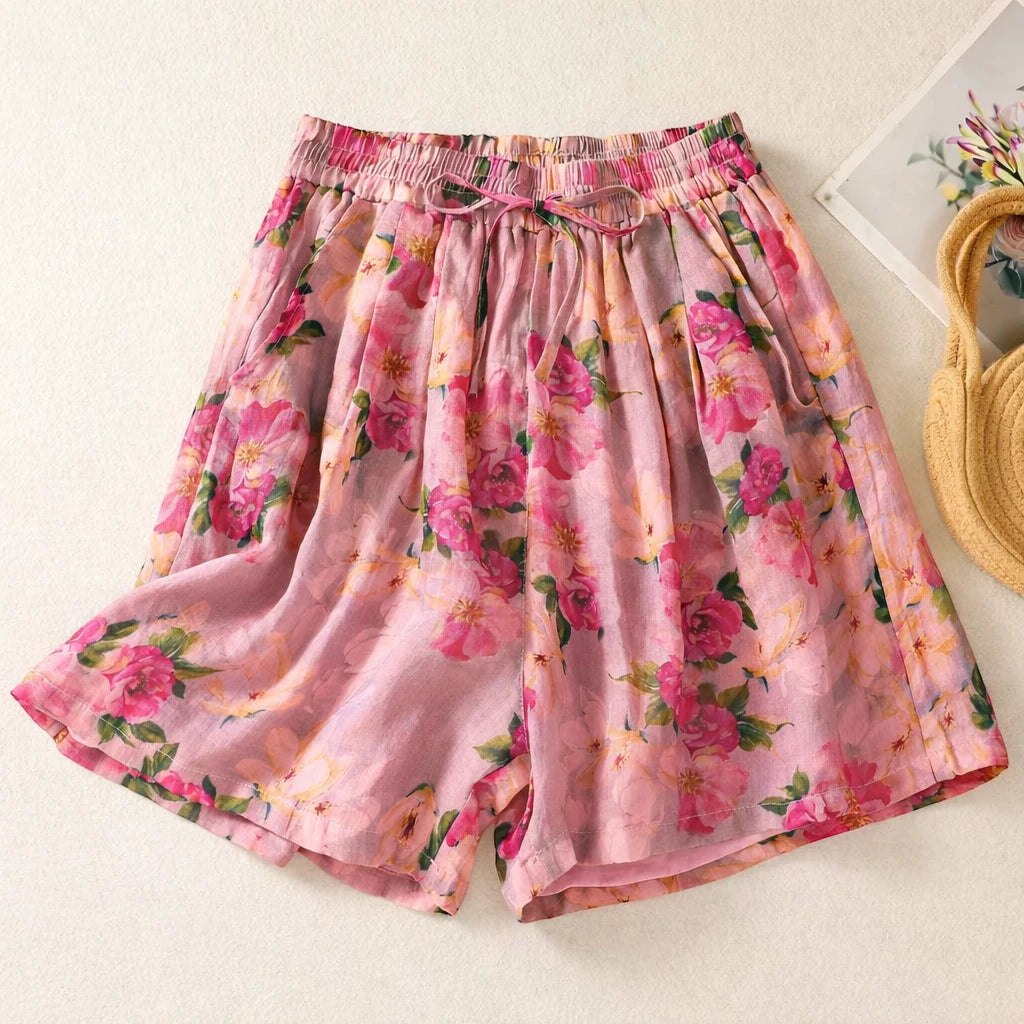 Women's Graphic Casual Shorts with Pockets