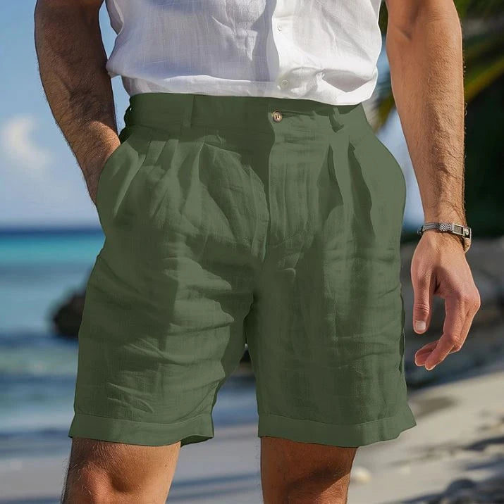 Men's Long Casual Shorts with Belt Loops