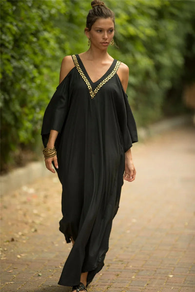 Riley™ - Elegant Kaftan Maxi Dress