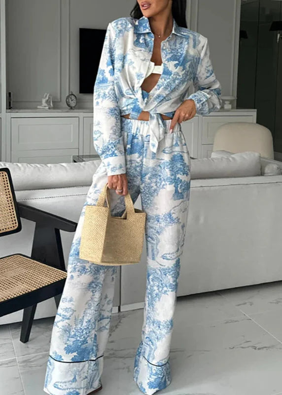 Mia™ - Elegant Long Sleeve Loose 2 Piece Set