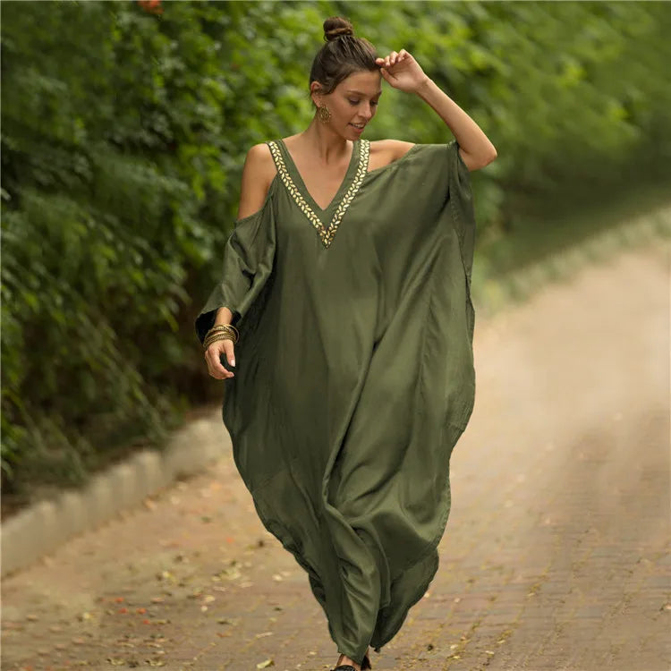 Riley™ - Elegant Kaftan Maxi Dress