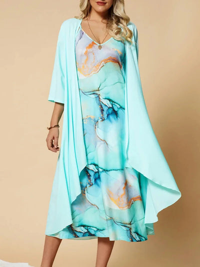 Grace™ - Chic Dress with Cardigan