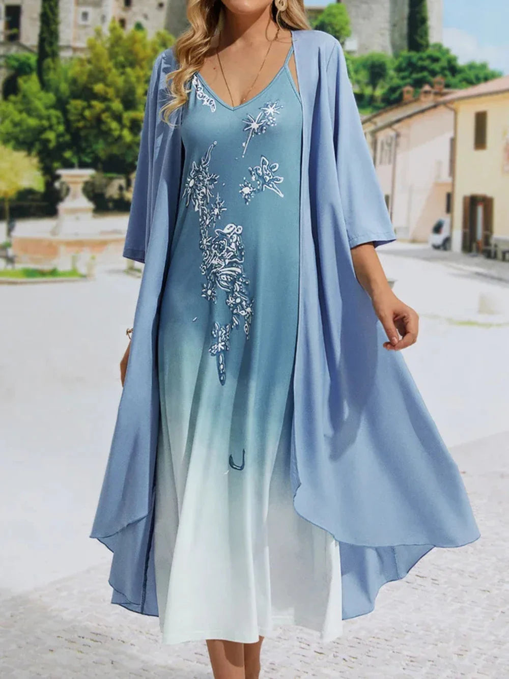 Grace™ - Chic Dress with Cardigan