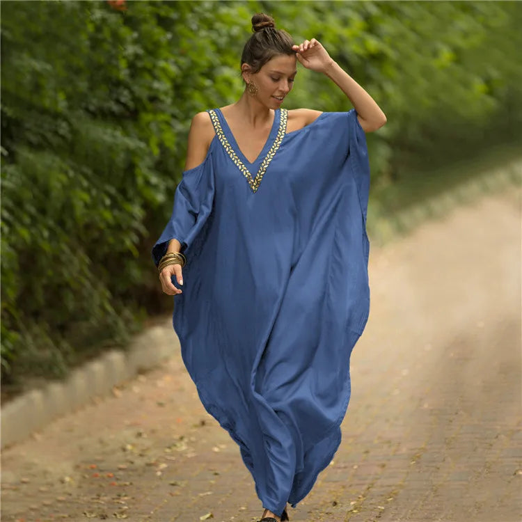 Riley™ - Elegant Kaftan Maxi Dress