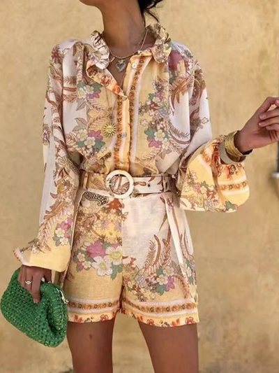 Zoe™ - Chic Floral Print Summer Set