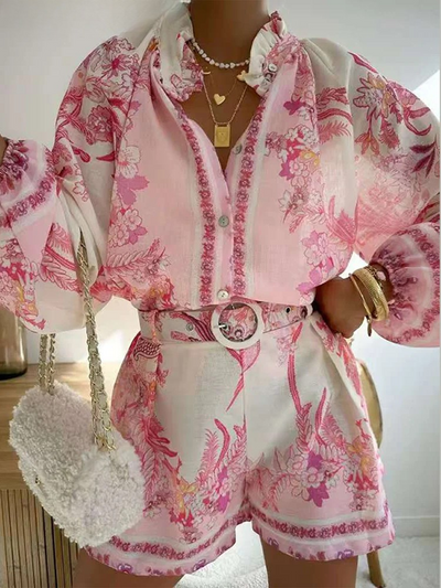 Zoe™ - Chic Floral Print Summer Set