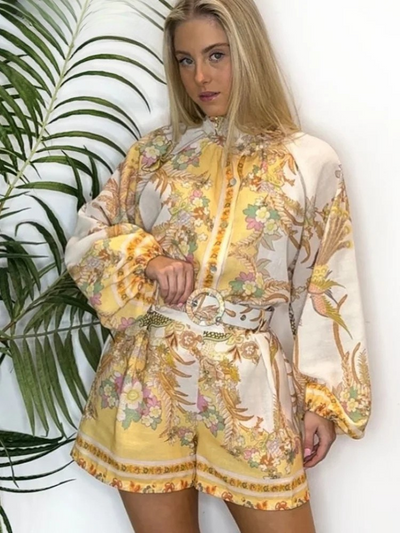 Zoe™ - Chic Floral Print Summer Set
